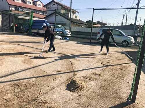 人工芝施工前